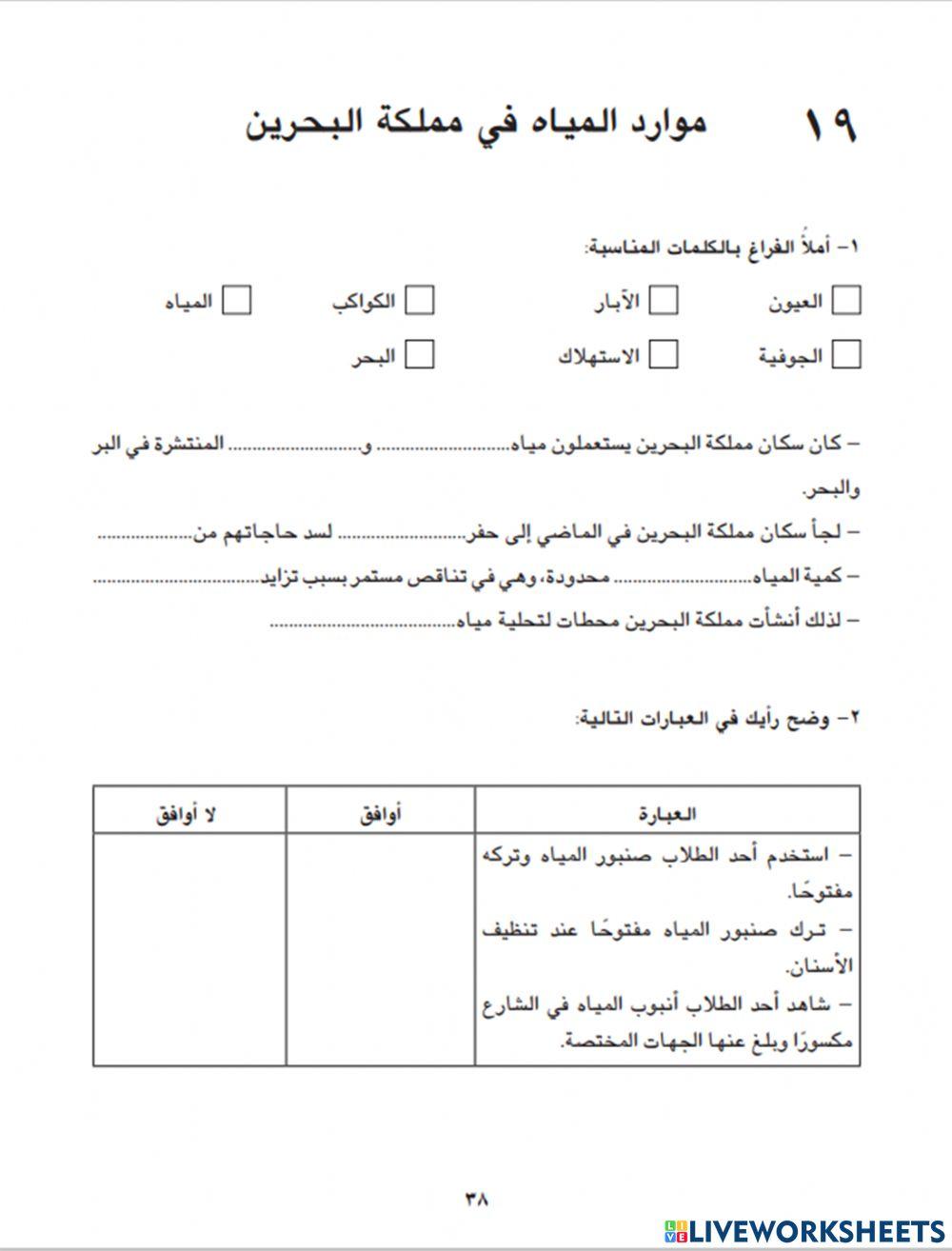 الموارد المائية