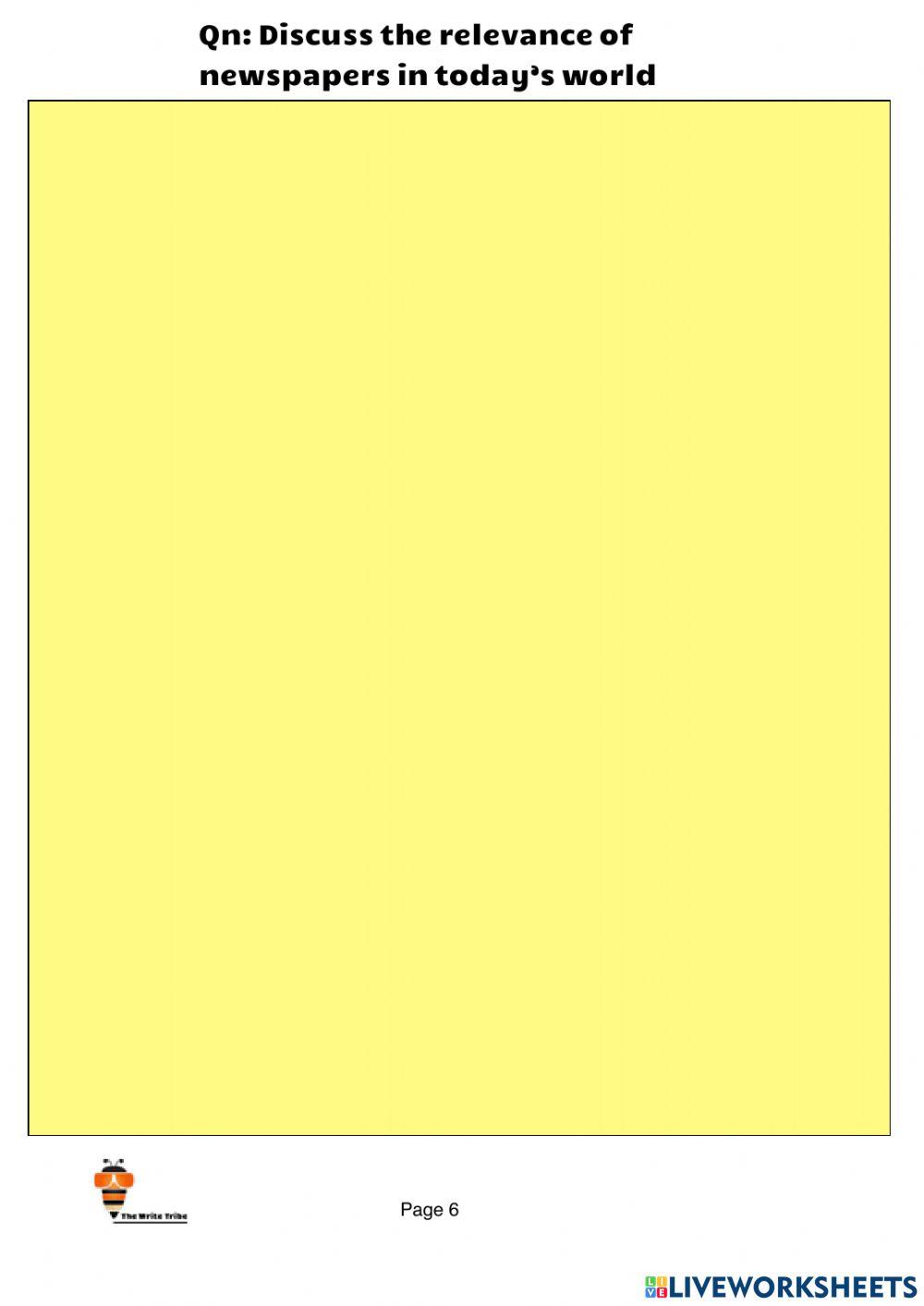 2023 Week 9 Upper Sec Essay Writing - DISCURSIVE SET 9