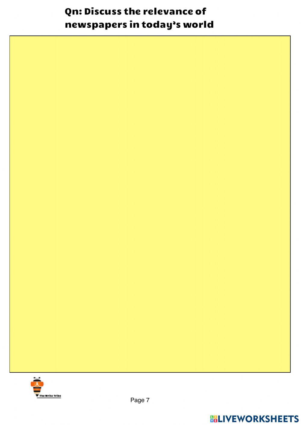 2023 Week 9 Upper Sec Essay Writing - DISCURSIVE SET 9