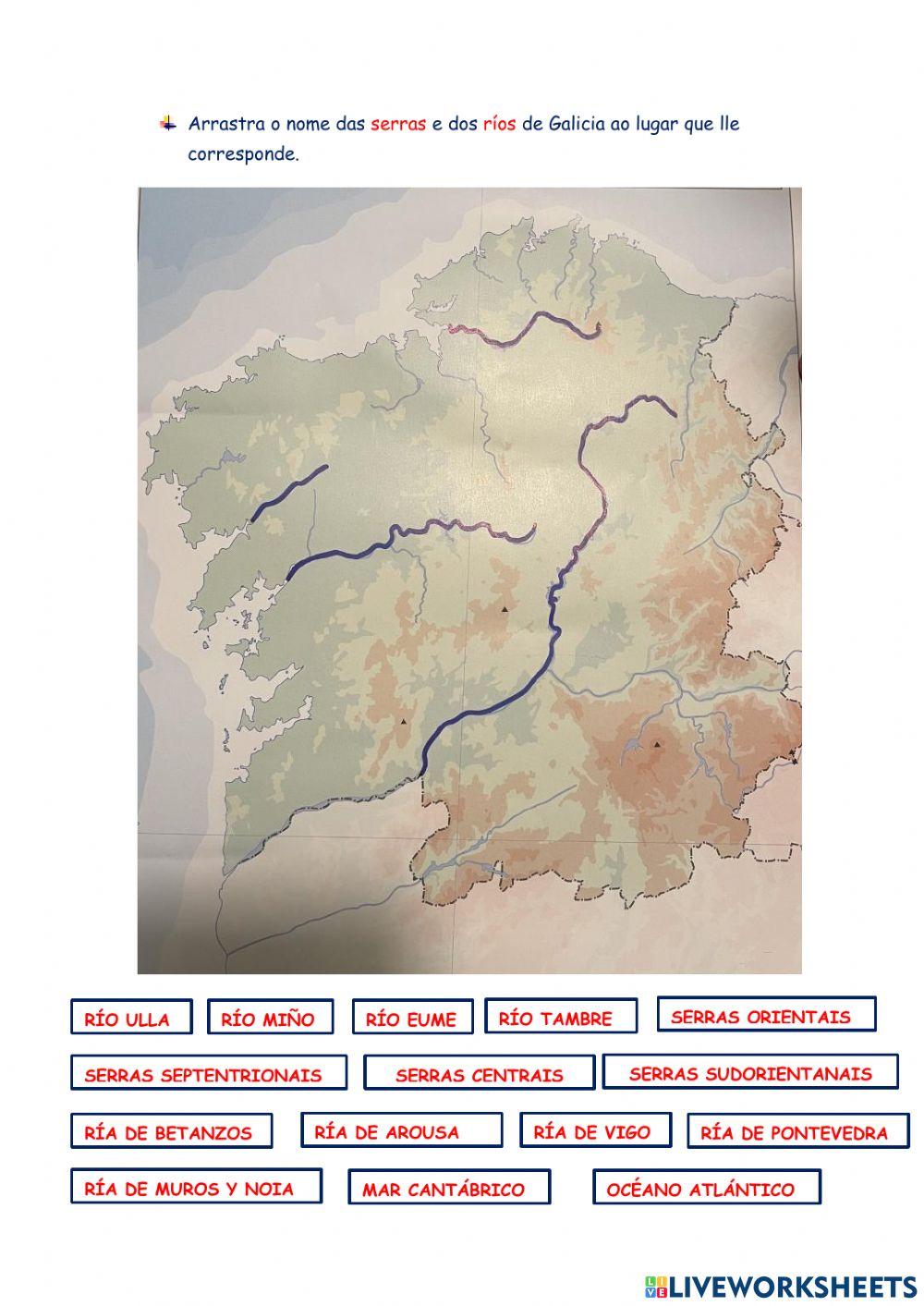Mapa físico de galicia andré