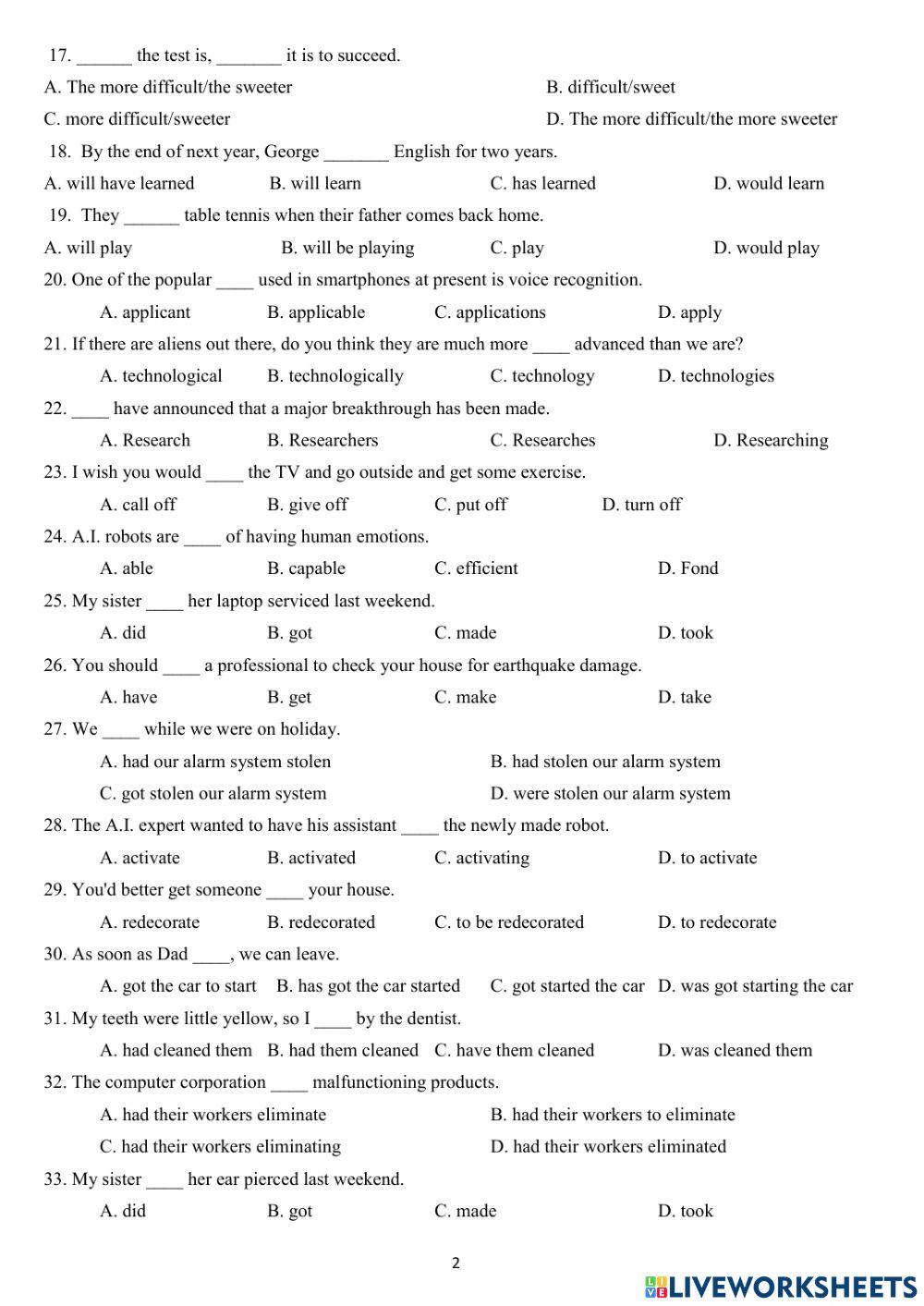 Revision for the mid-second term test
