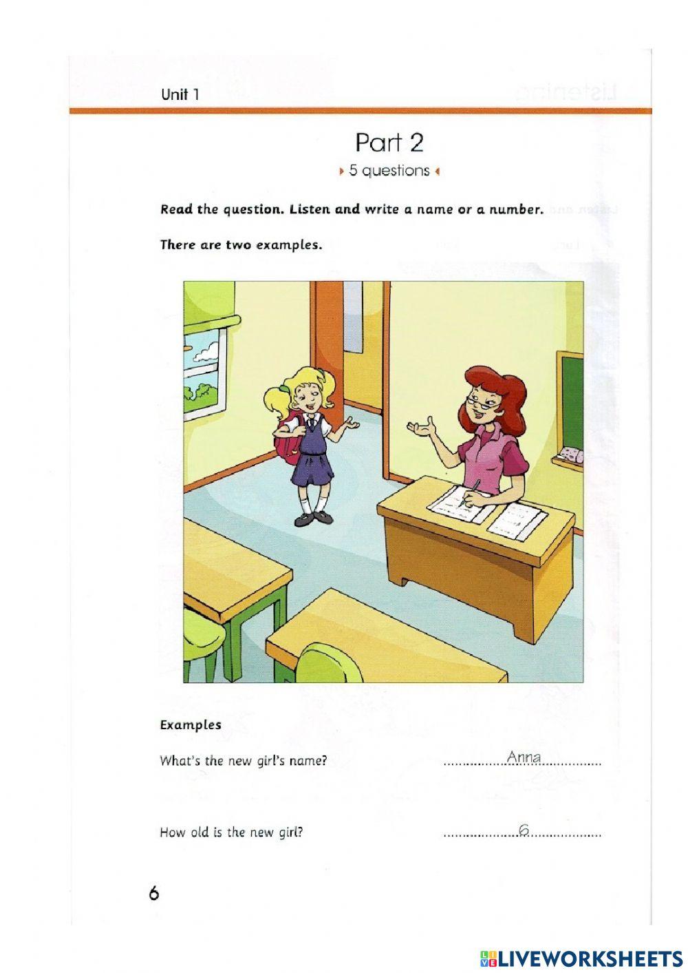 Test speaking unit 1. Get ready for starters (Ms.Huong)