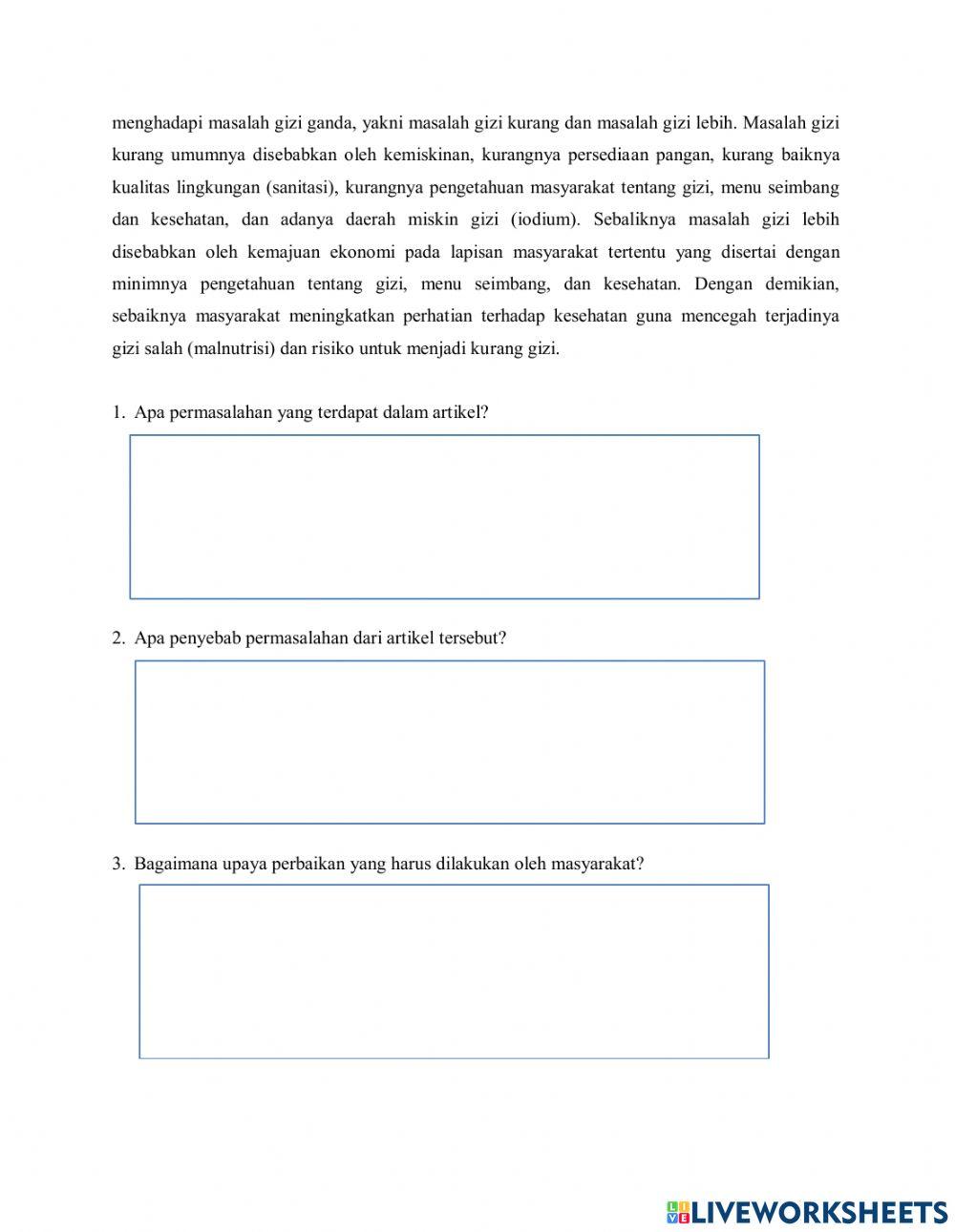 Kandungan Nutrisi Pada Bahan Makanan