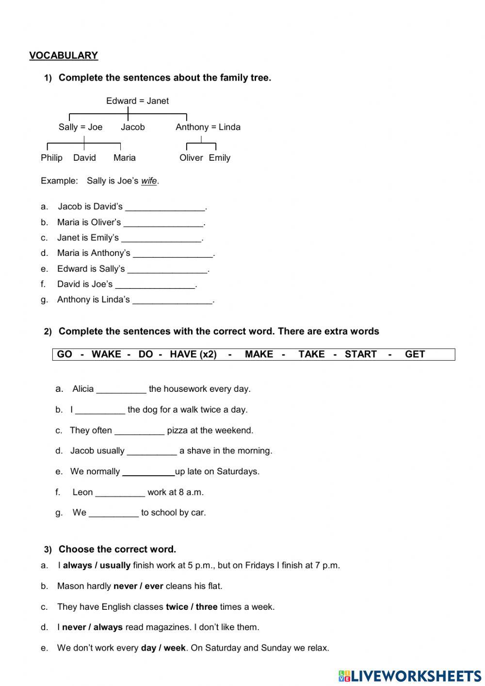 EF ELEMENTARY - TEST UNIT 3 AND 4  