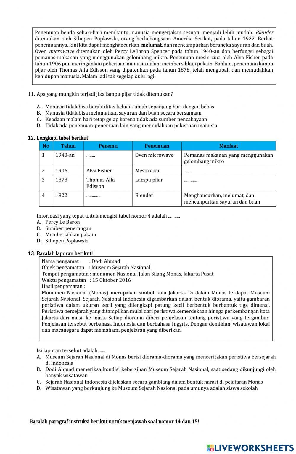 Sas bahasa Indonesia Paket A