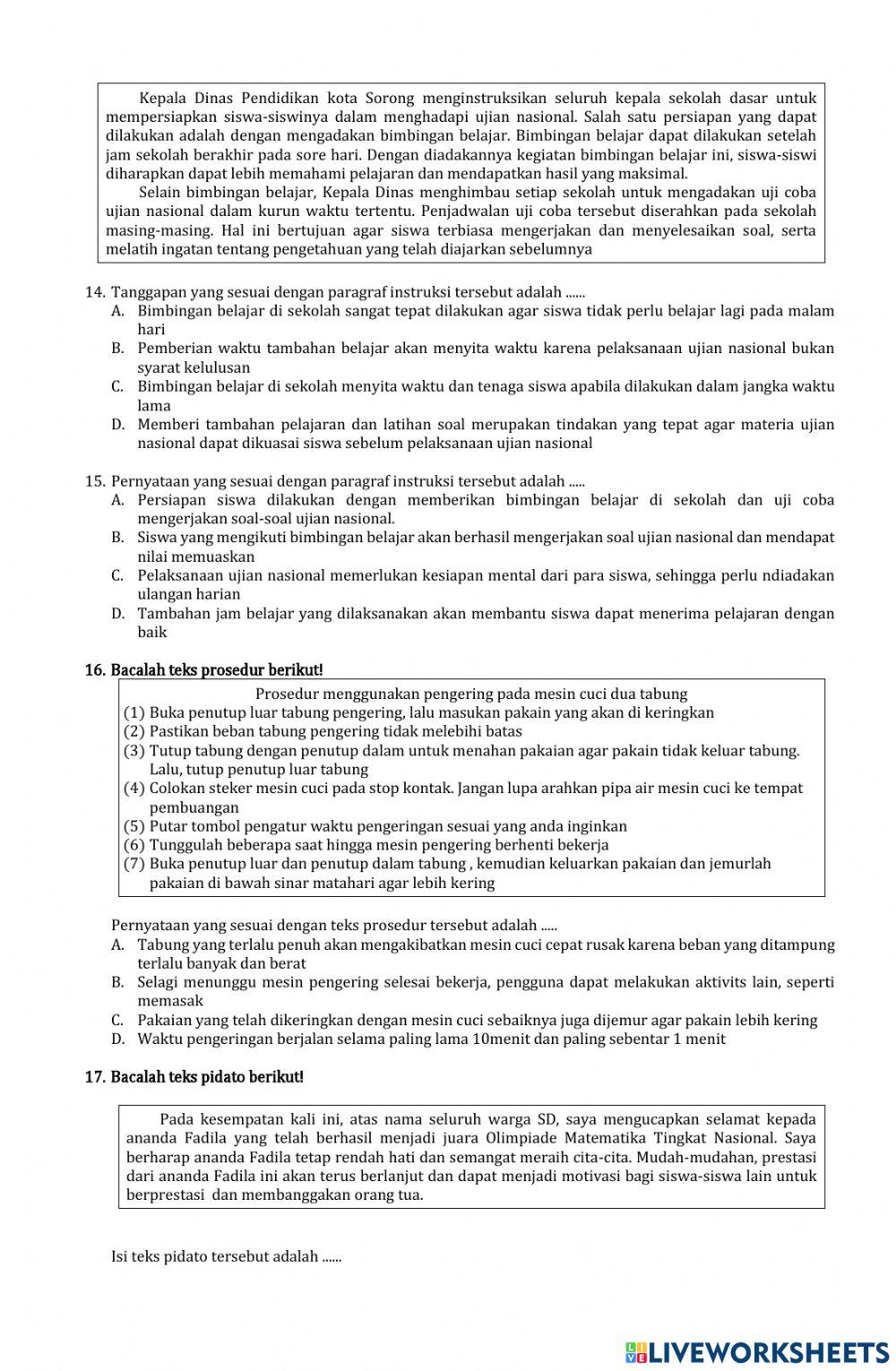 Sas bahasa Indonesia Paket A