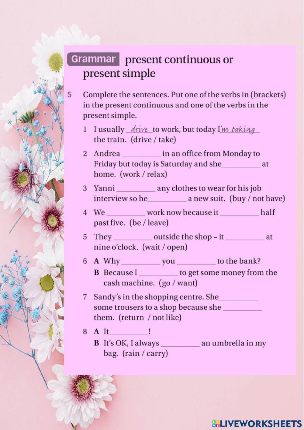 Navigate Elementary Unit 5 Present simple and present continuous