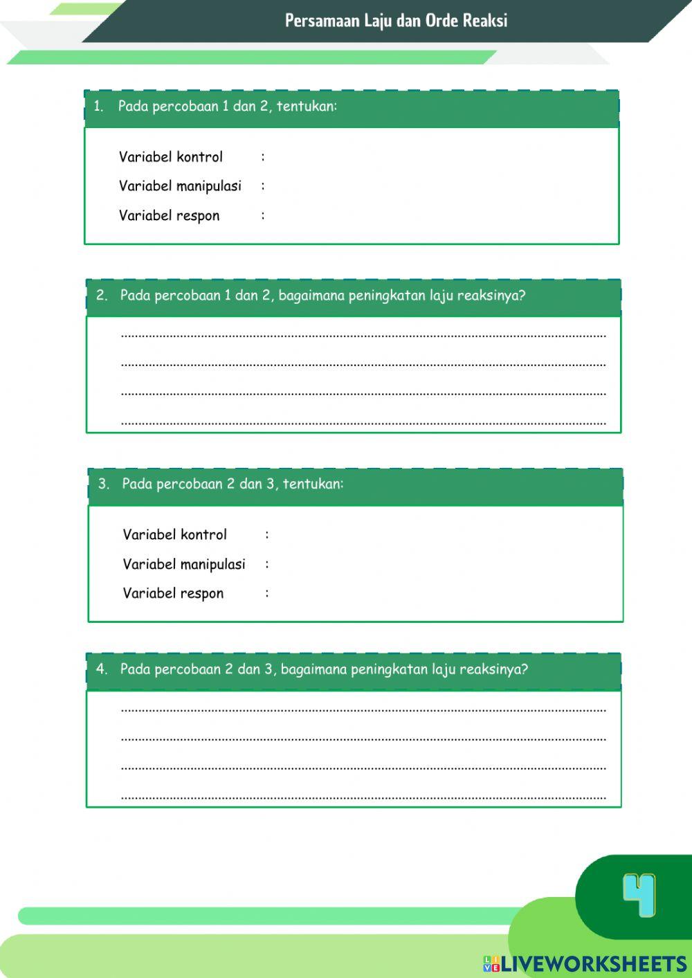 E-LKPD Persamaan Laju dan Orde Reaksi