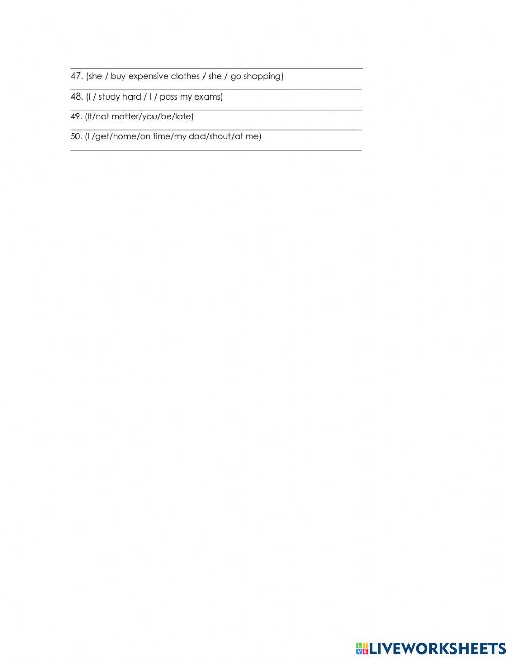 Likes and dislikes, zero conditional