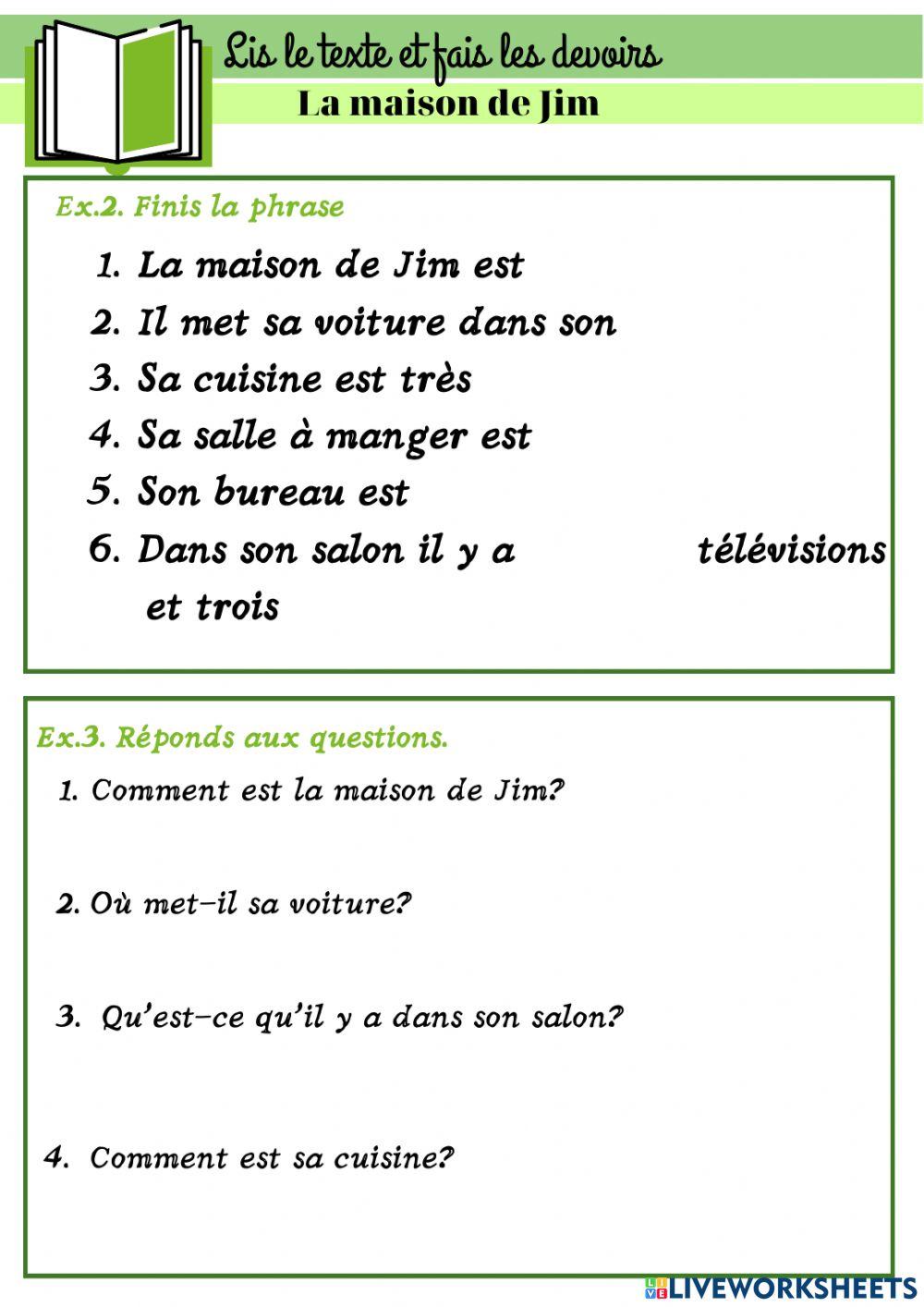 La maison -Texte 2