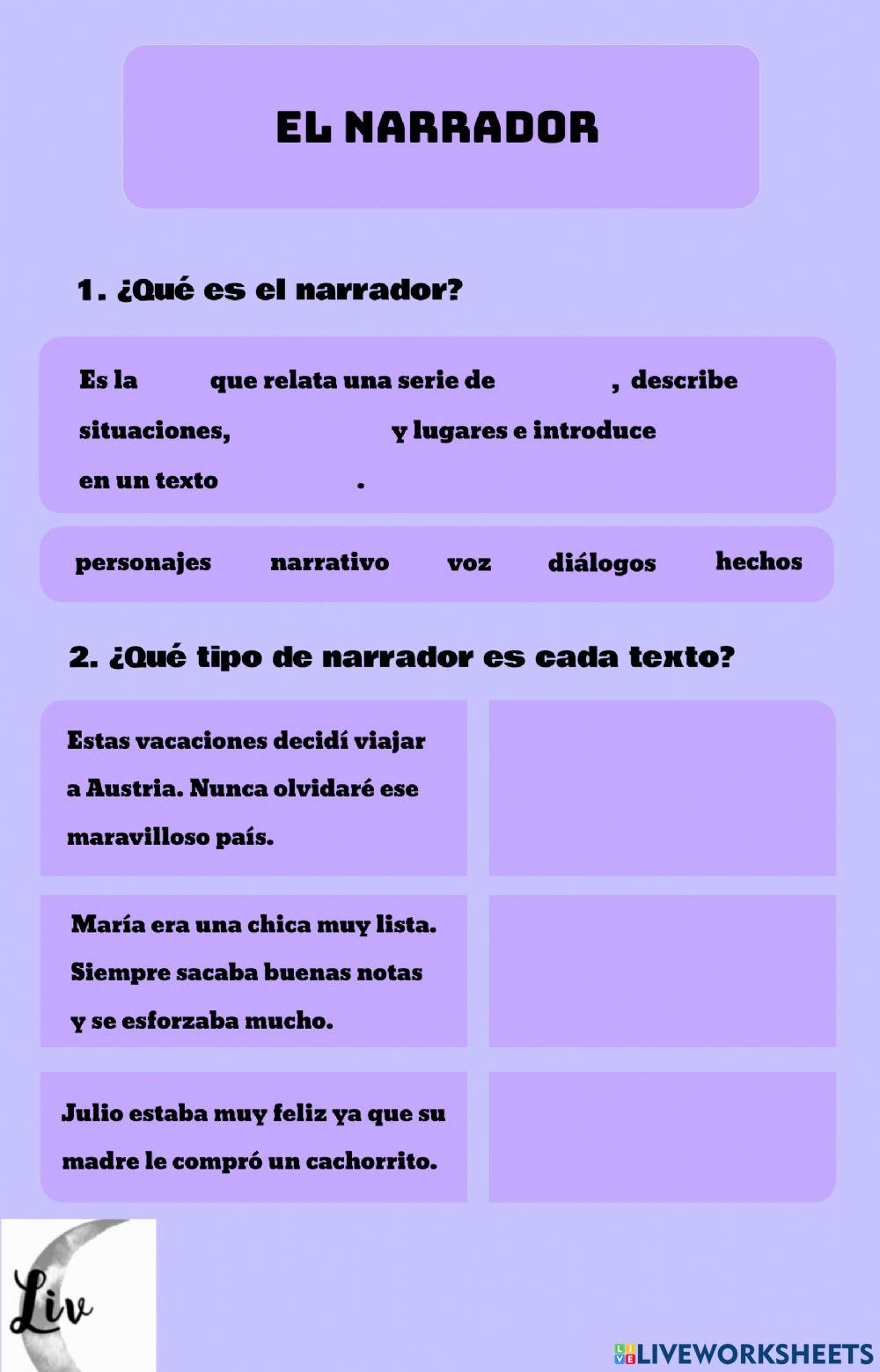 Tipos de narrador