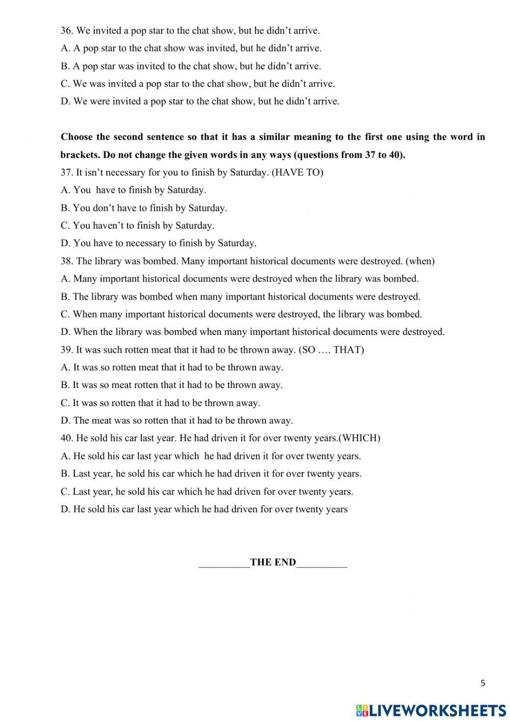 Grade 9-Đề kiểm tra giữa học kì 2.1