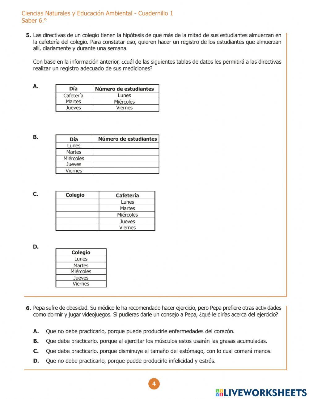 Evaluar para avanzar - ciencias 6
