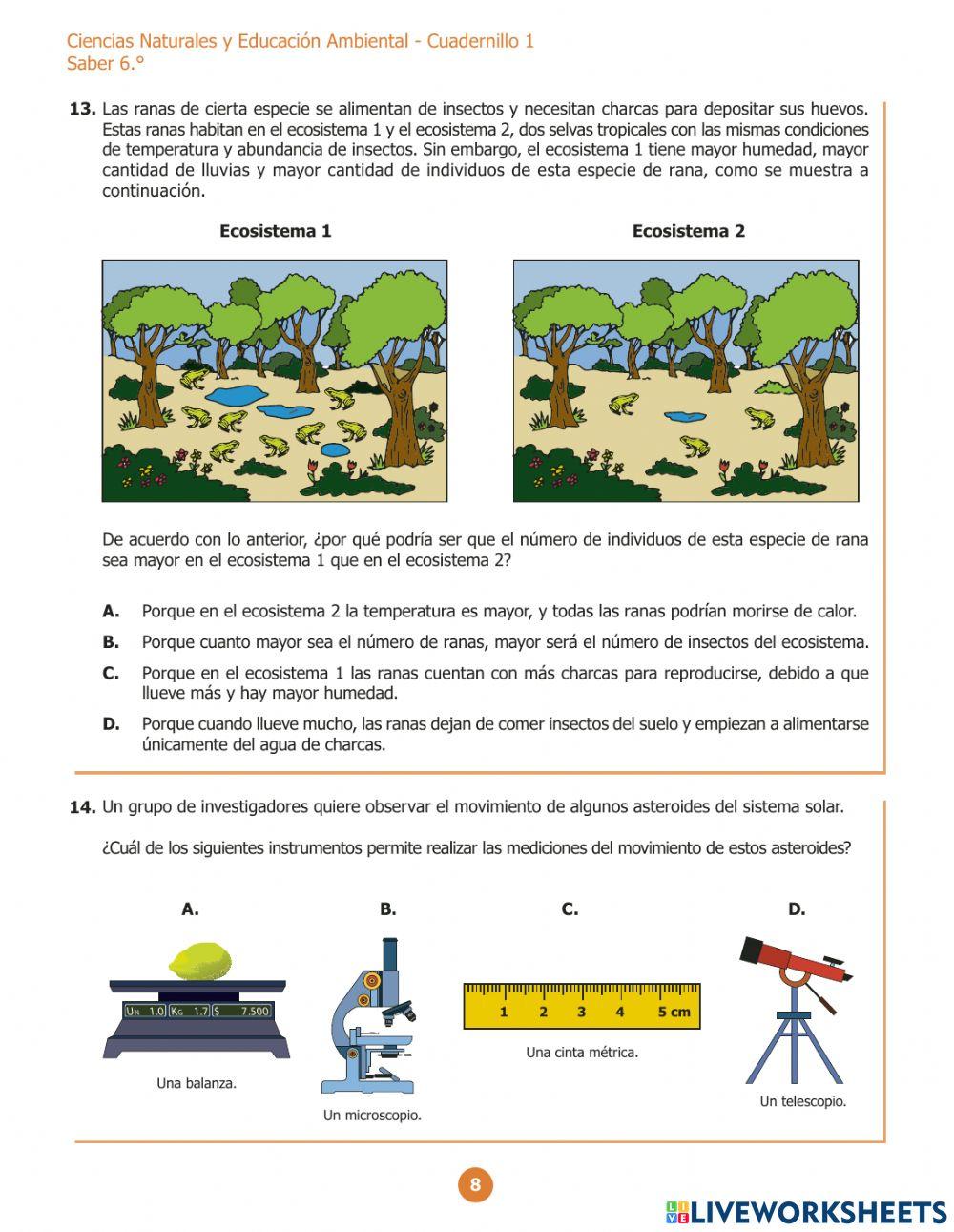 Evaluar para avanzar - ciencias 6