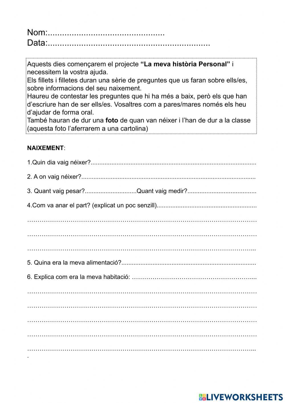 La meva història personal