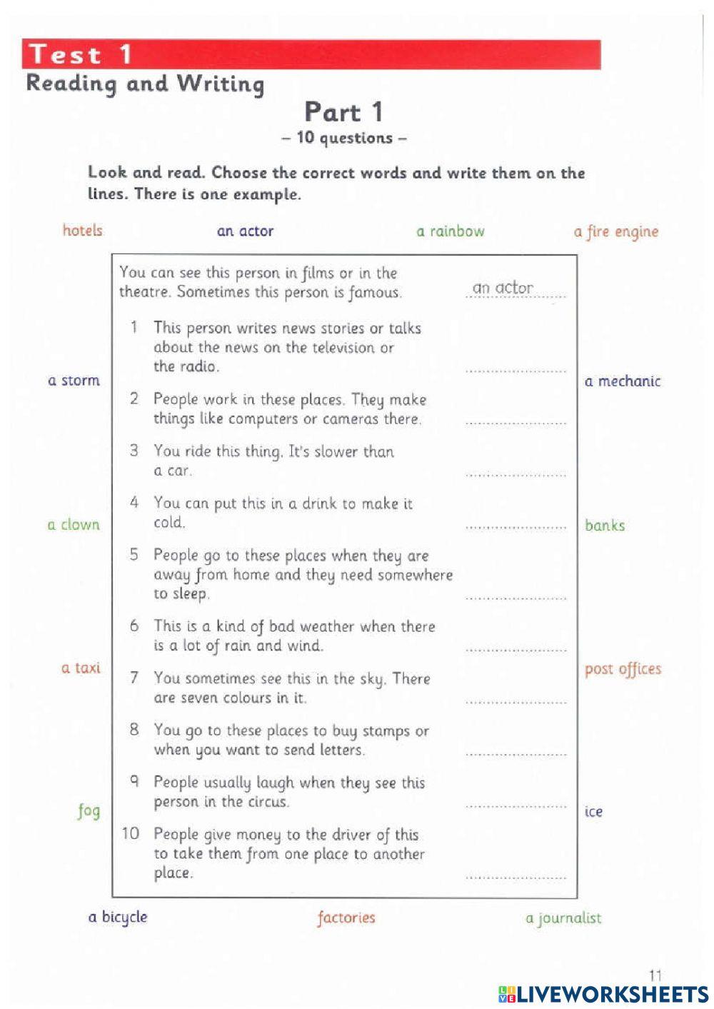 Flyer test 2316801 | sedu_english40 | LiveWorksheets