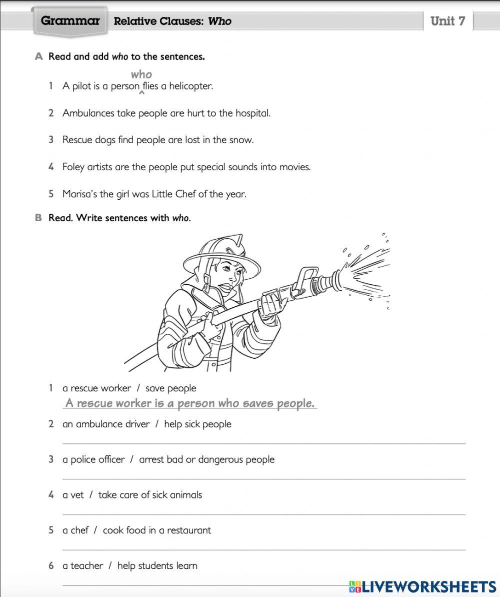 Relative Clauses 3º U7