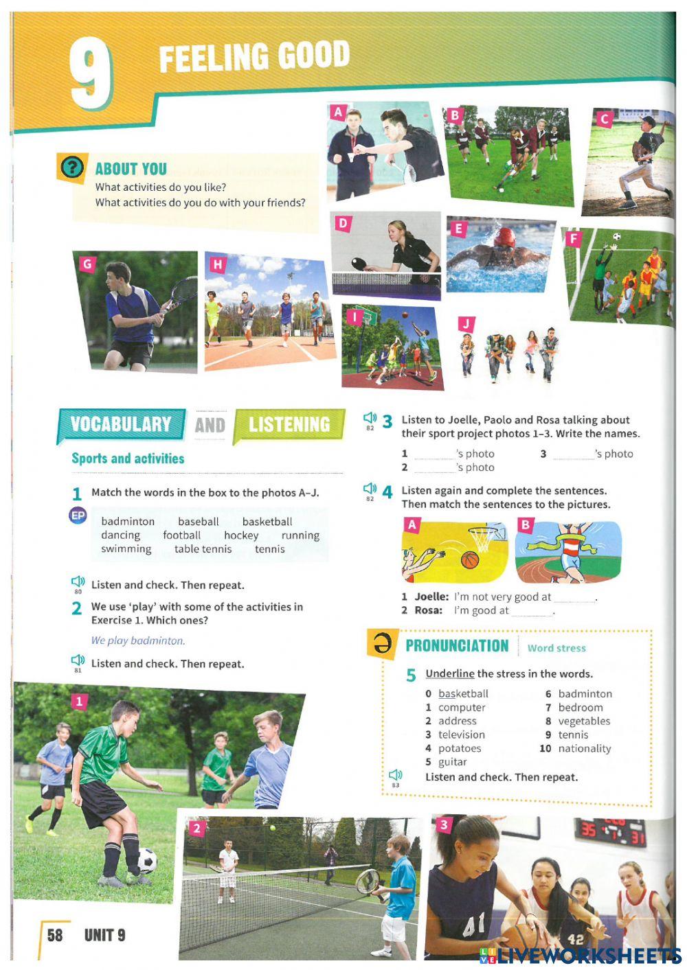 Prepare a1 level 1 page 58