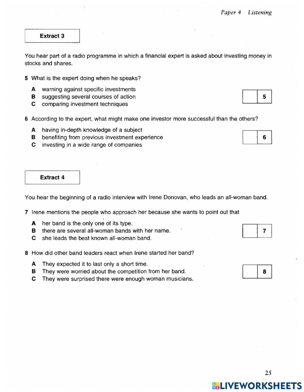Session 8 - Mock 1 (Listening)
