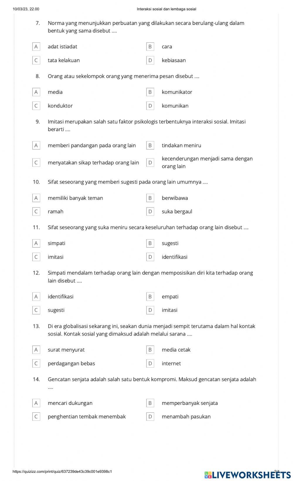UH-Interaksi sosial dan Lembaga Sosial