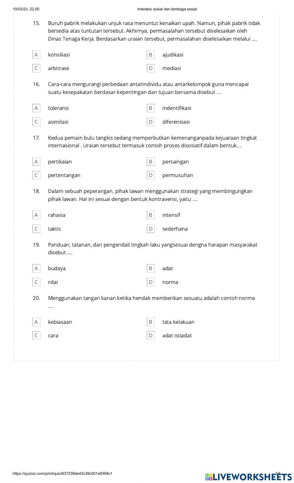 UH-Interaksi sosial dan Lembaga Sosial
