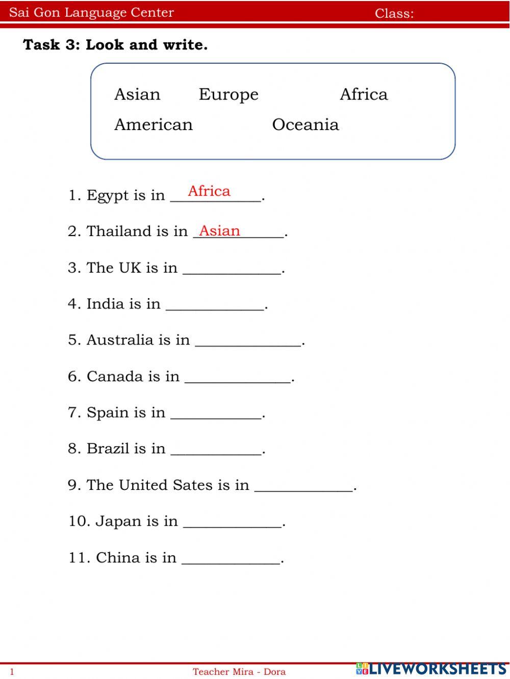 They're from Australia online exercise for Class: Goldfish + Taro ...