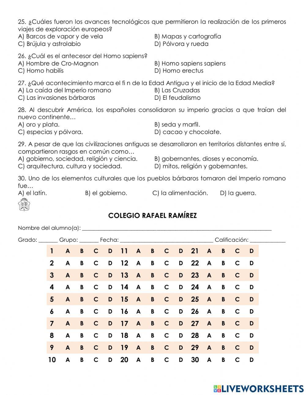 6° historia olimpiada del conocimiento 2023