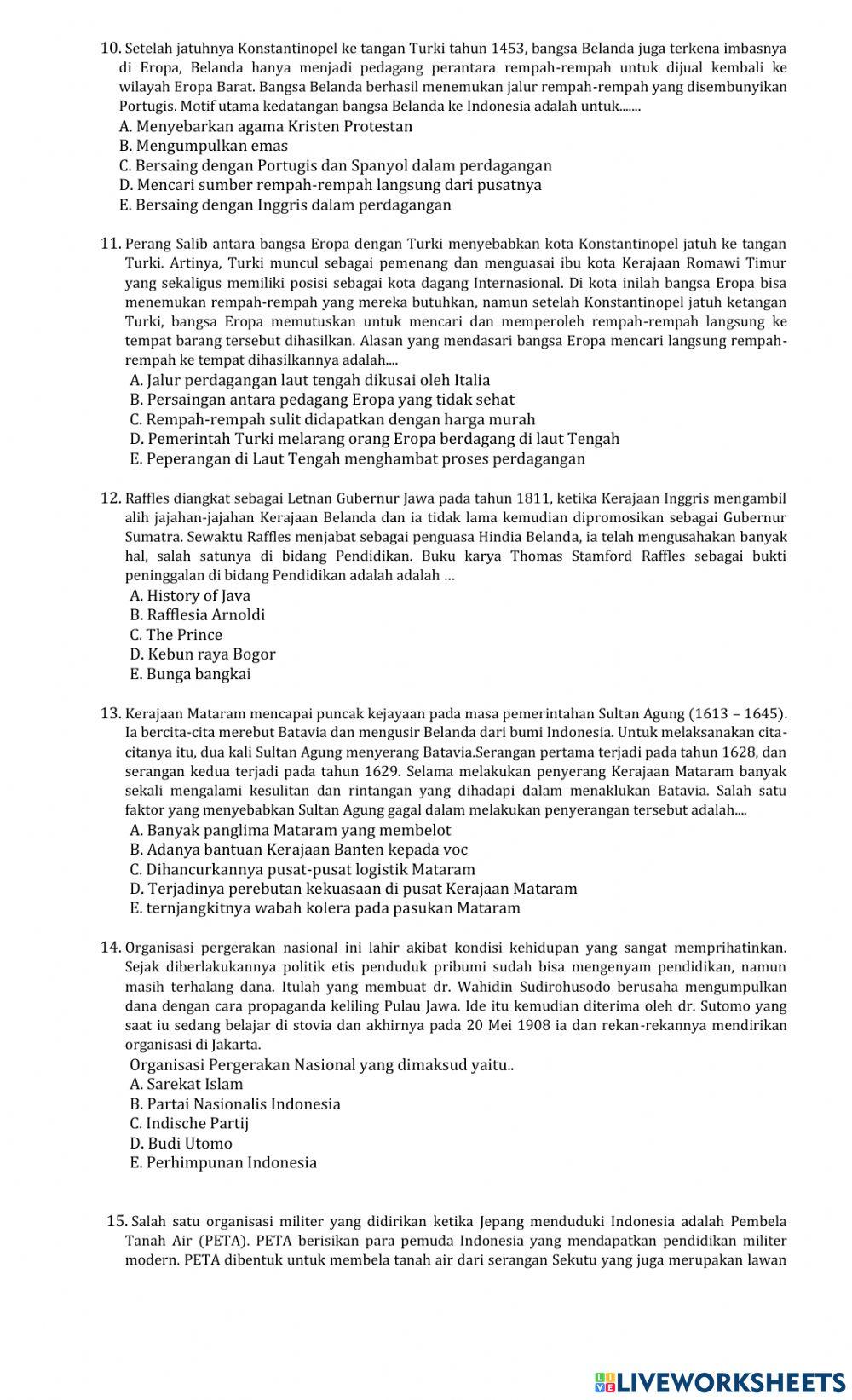 Soal us sejarah indonesia