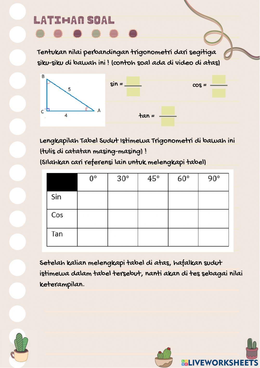 Perbandingan Trigonometri Part 1