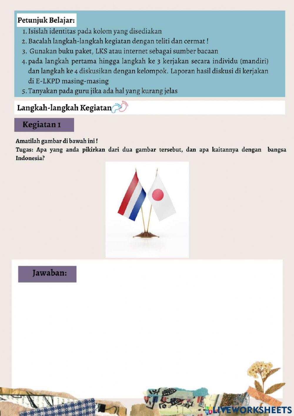 LKPD-Kehidupan bangsa Indonesia pada Masa Pendudukan Jepang