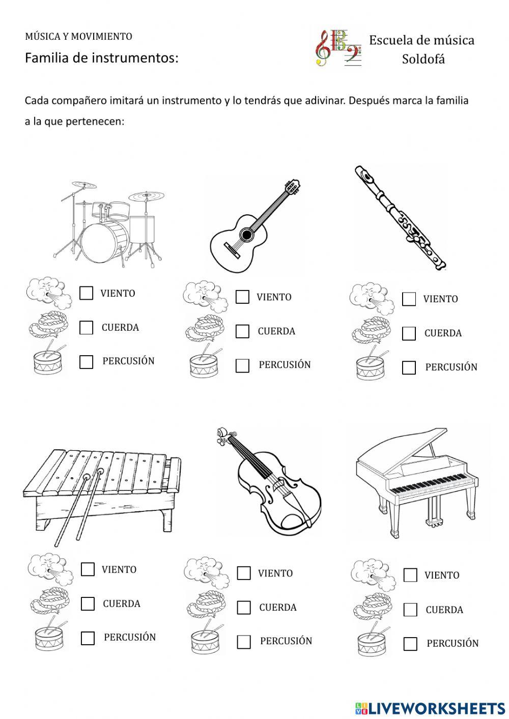 Familia de instrumentos Familia de instrumentos