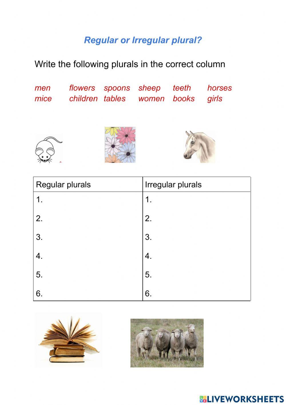 Irregular or Regular plural?