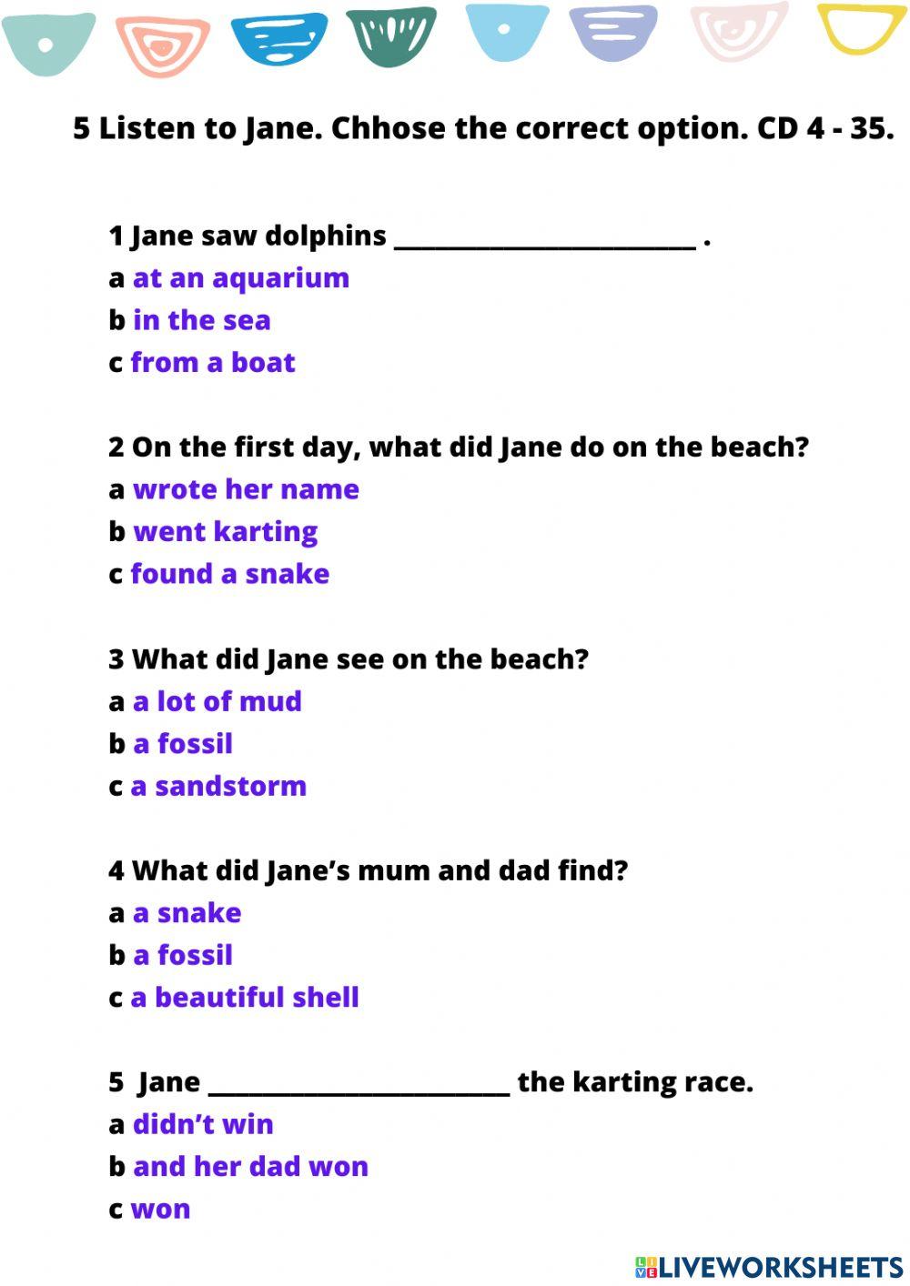 Exam 6º UNIT 4 (part 2)