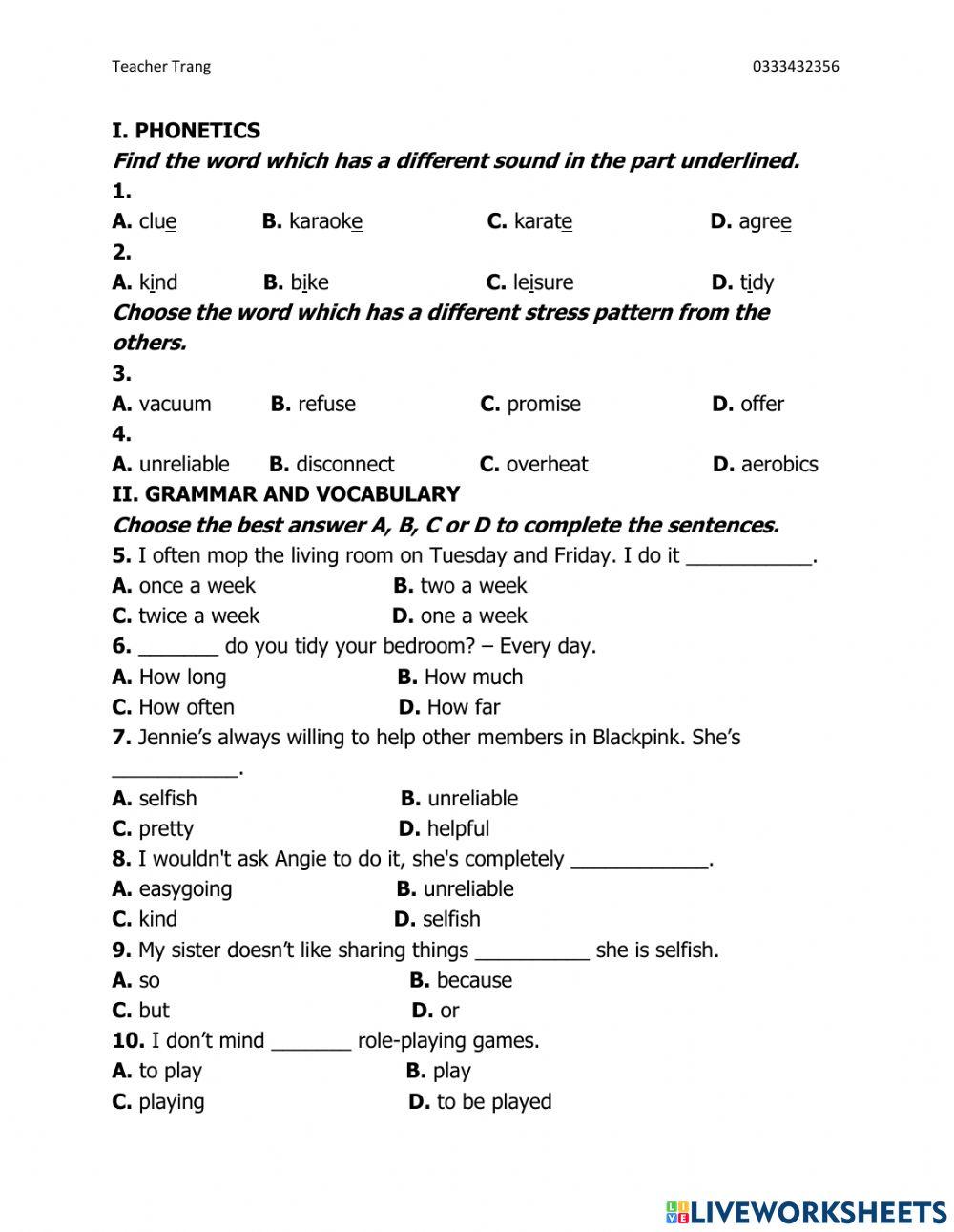 Học kỳ 2 - grade 9