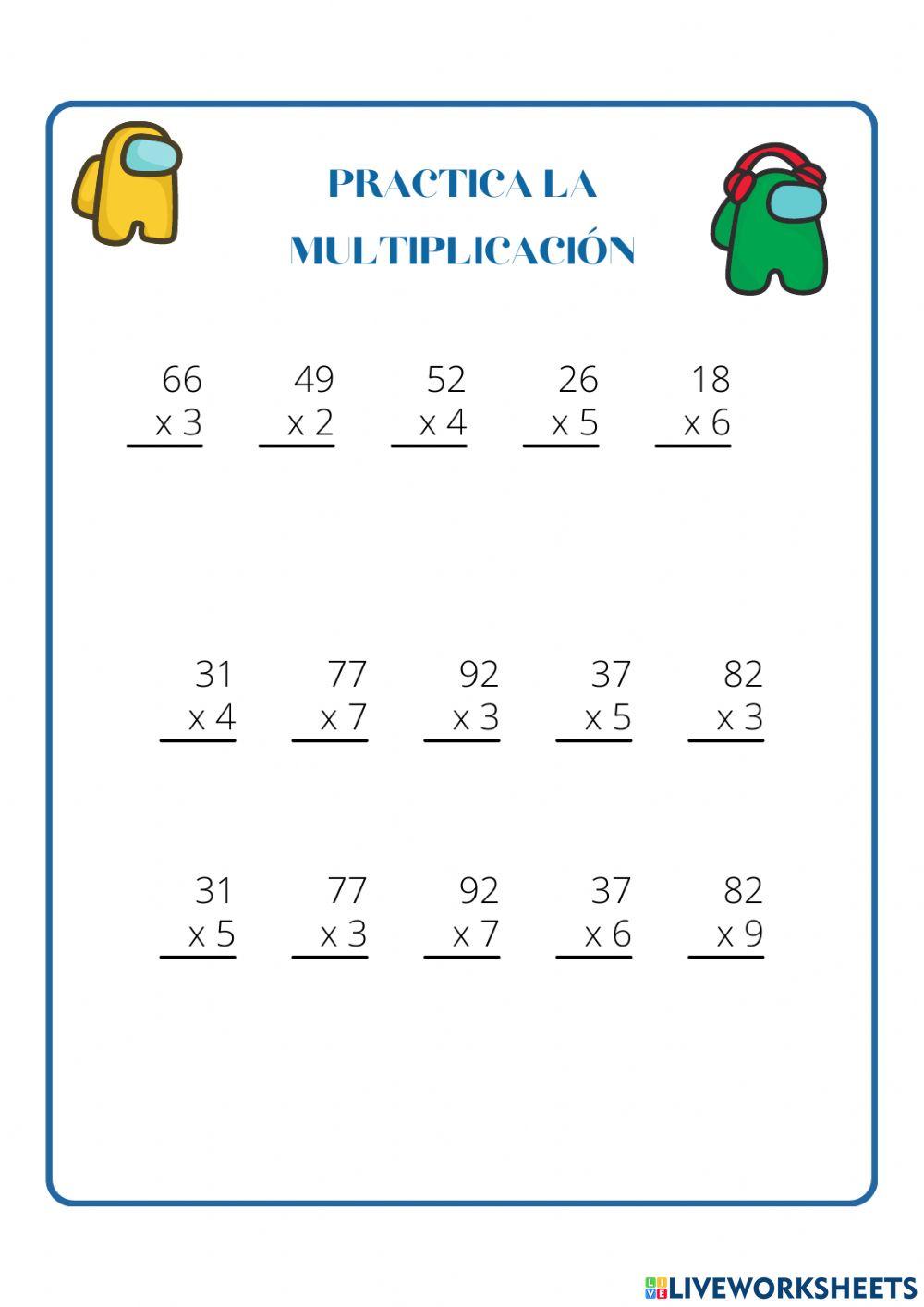Multiplicaciones por una cifra