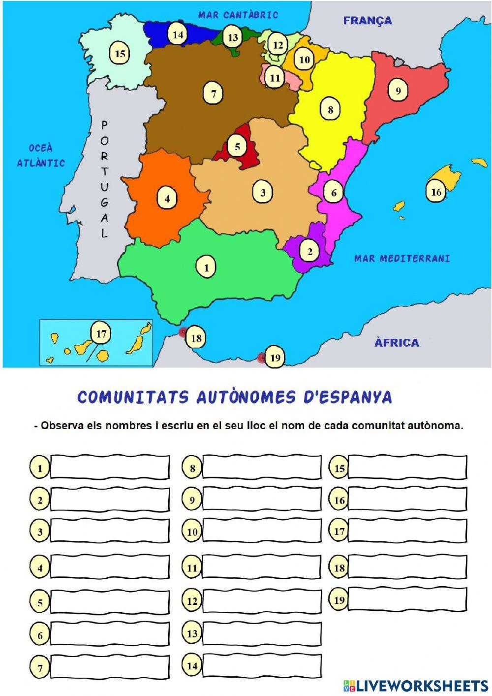 Les comunitats autònomes d'Espanya