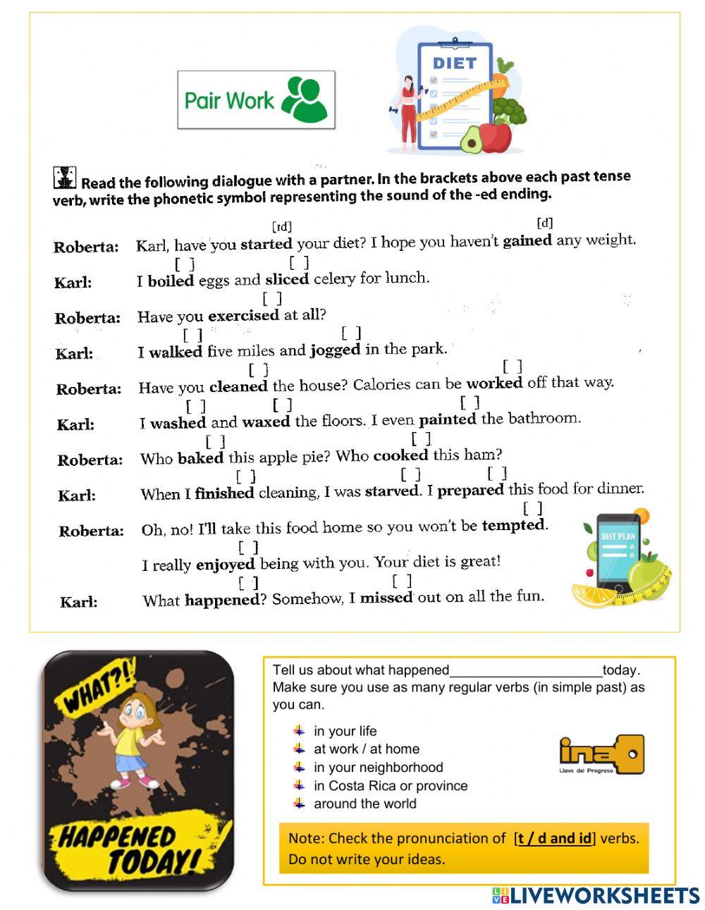 Regular verbs in Simple Past