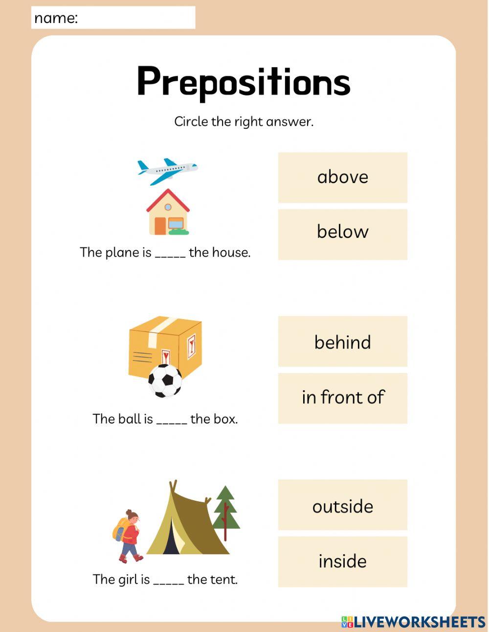 Preposition of place