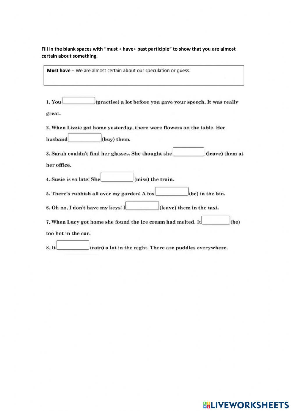 Speculating about the past