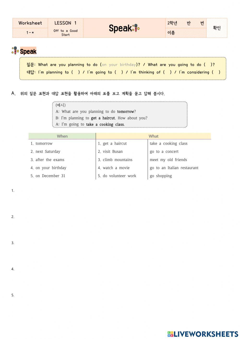 2nd Lesson1 LS online exercise for | Live Worksheets
