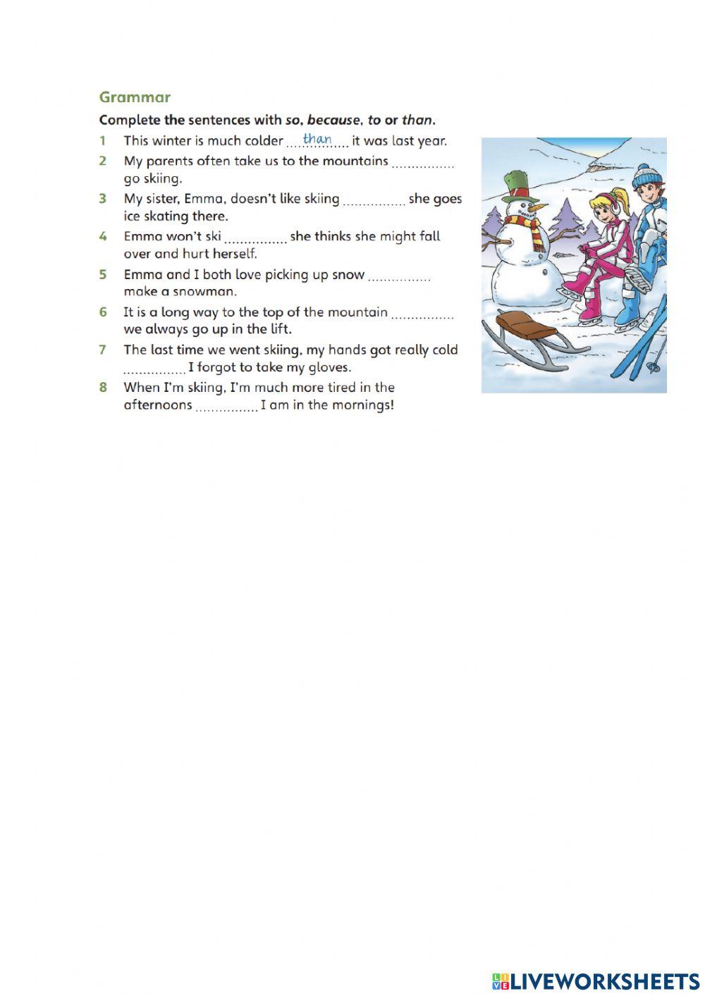 HW-Summer and winter sports