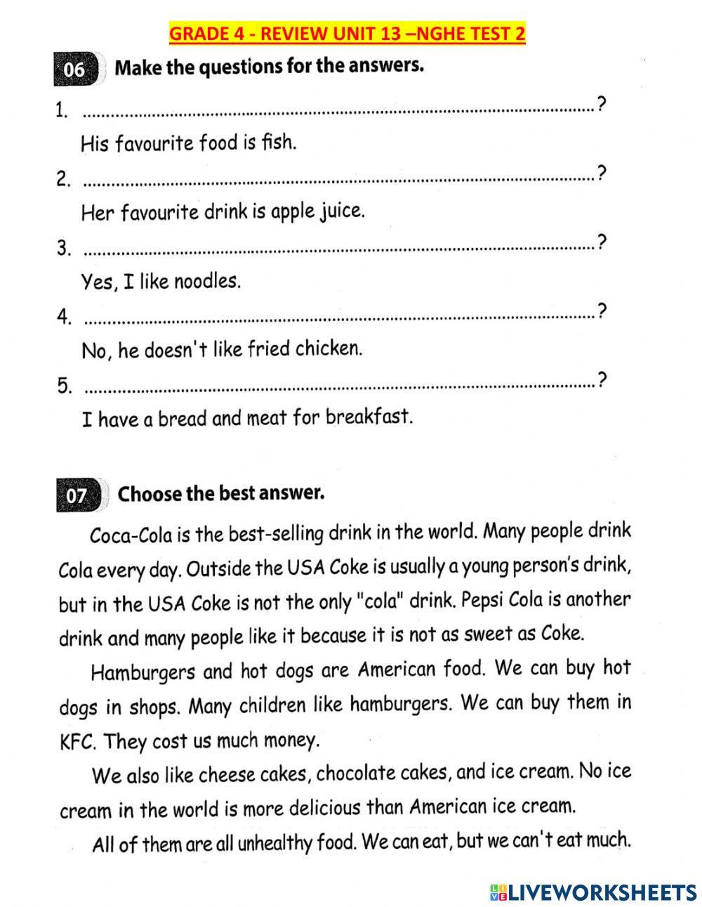 G4-review unit 13 test2 listening