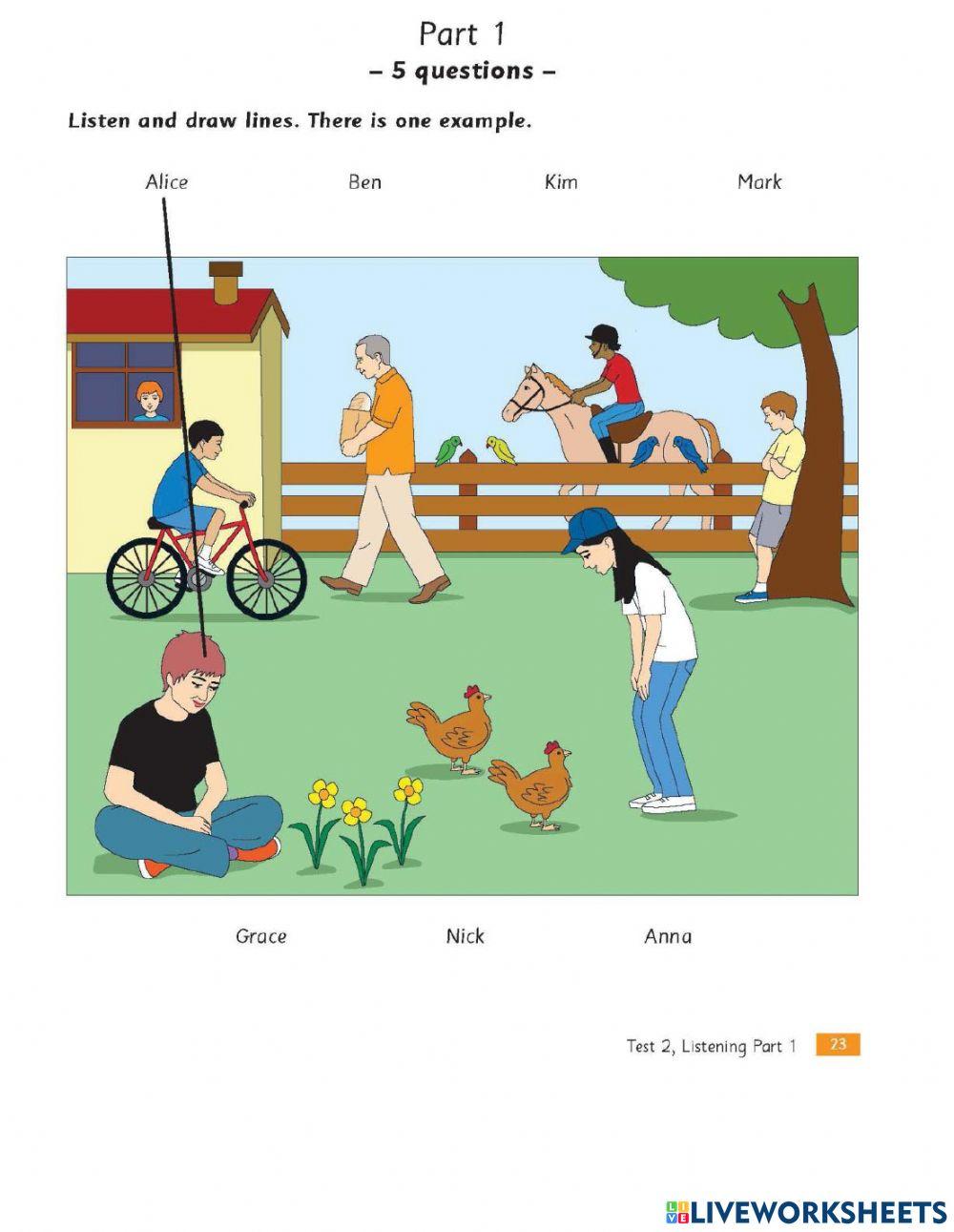 Grade 1 - Listening Practice