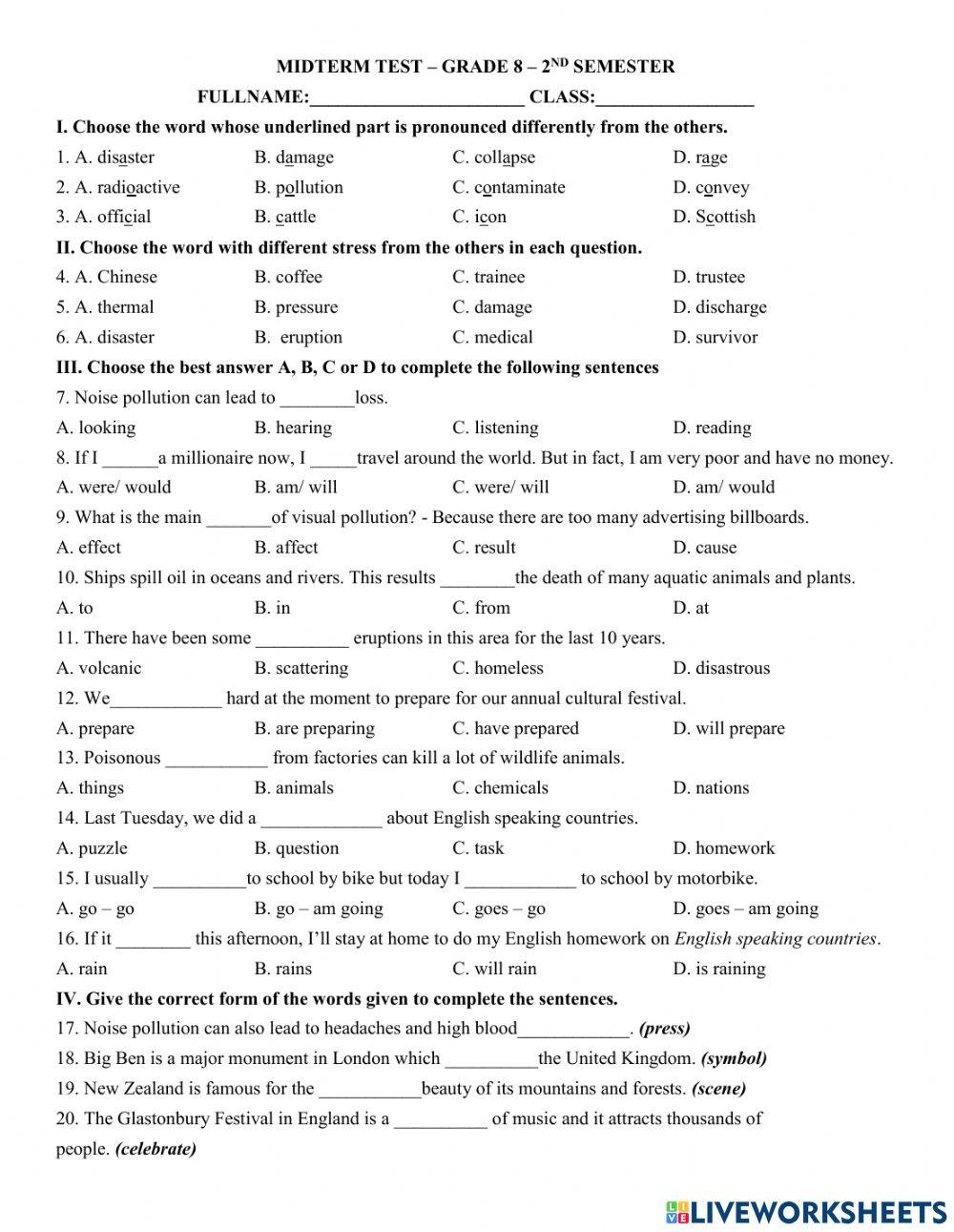 Miterm test grade 8 2nd no 1