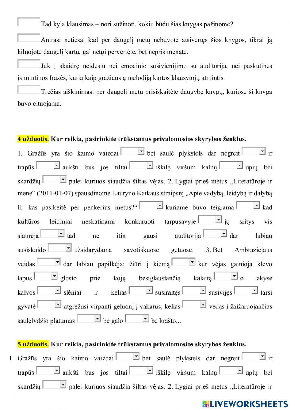 Mišriųjų sudėtinių sakinių skyryba