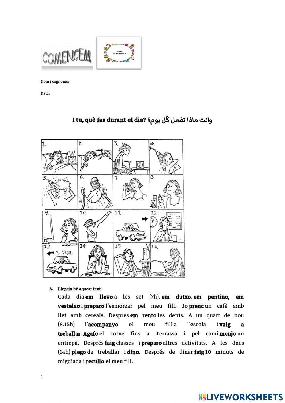 Què faig cada matí?