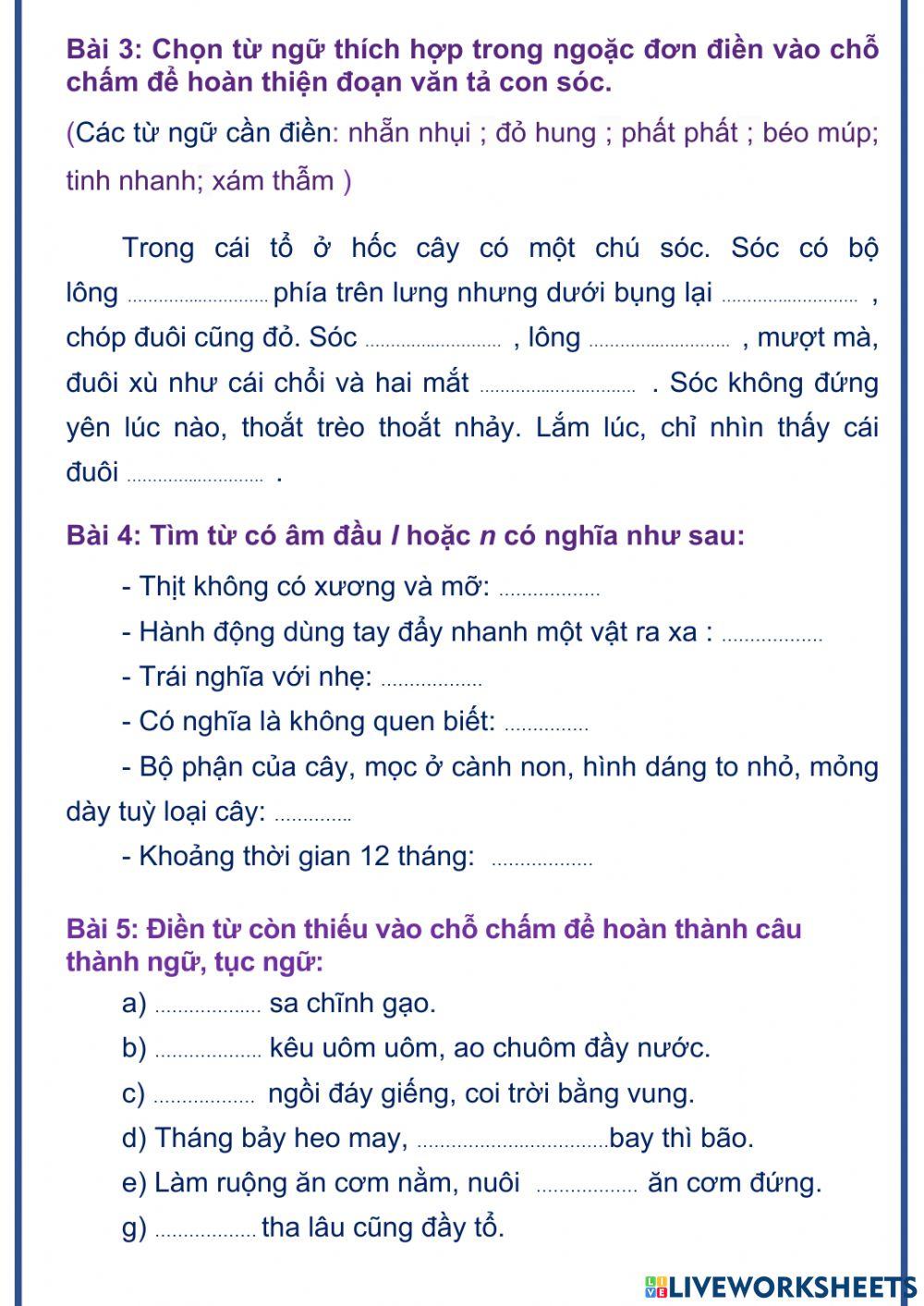 Tiếng Việt 2 (Tuần 27)