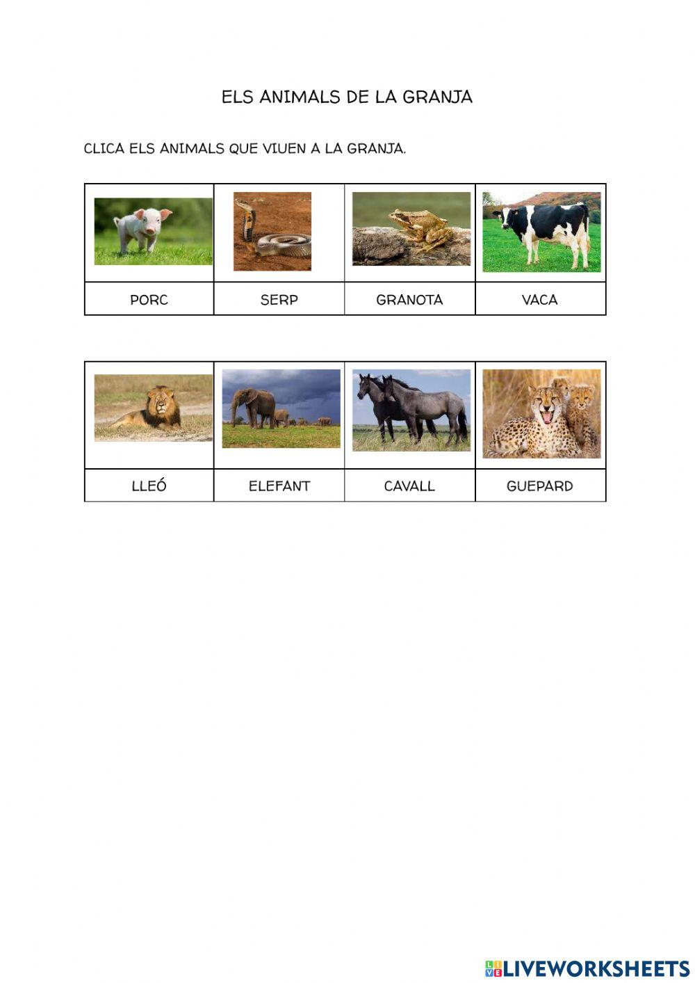 Els animals de la granja