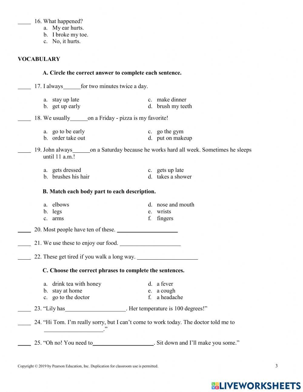 StartUp 2 Unit 6 Test 