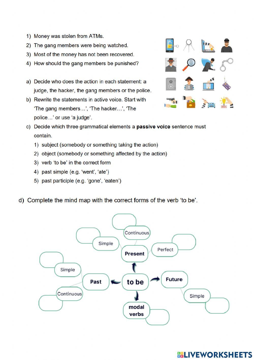 They did it for money - passive voice